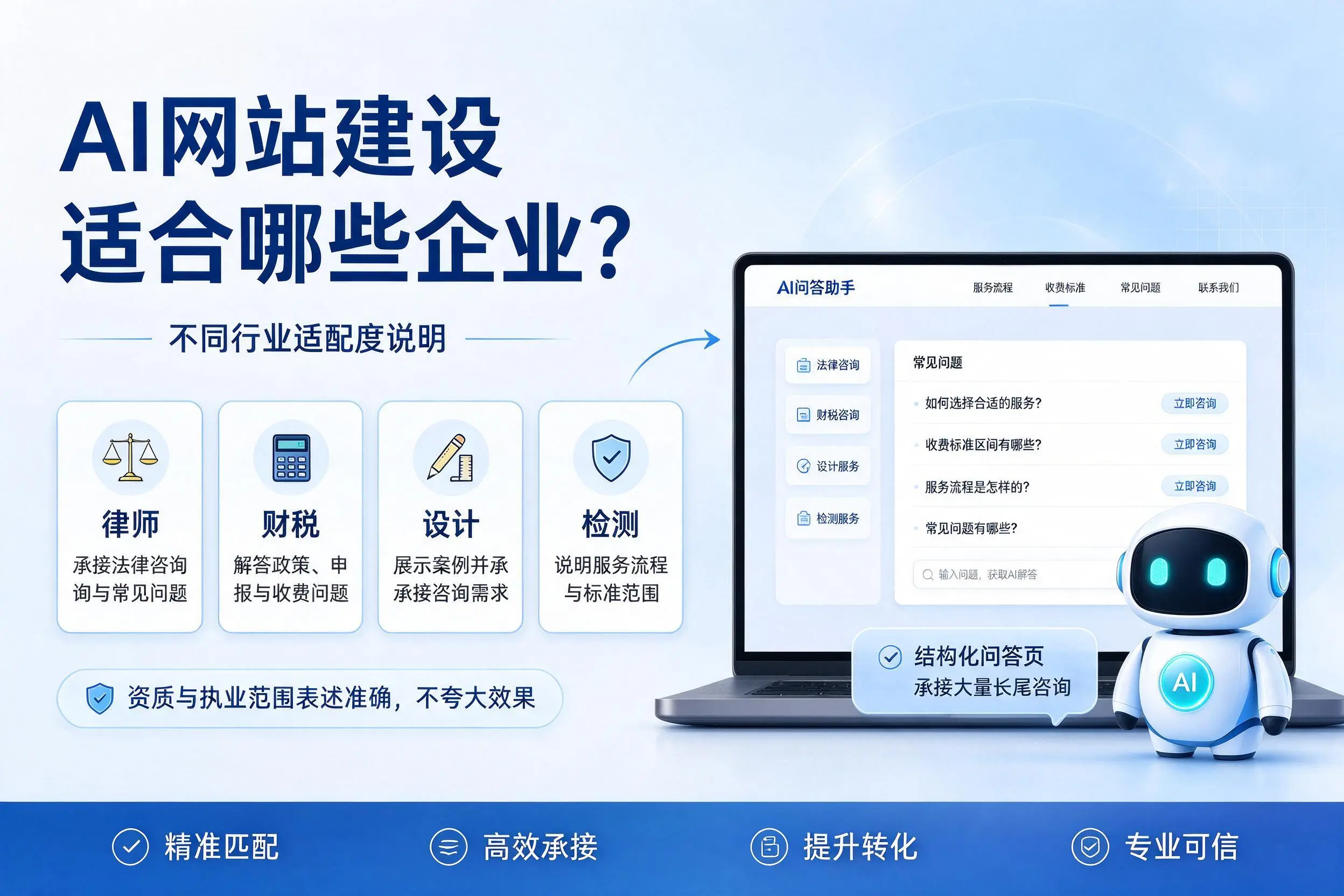 AI网站建设适合哪些企业？白杨不同行业适配度说明
