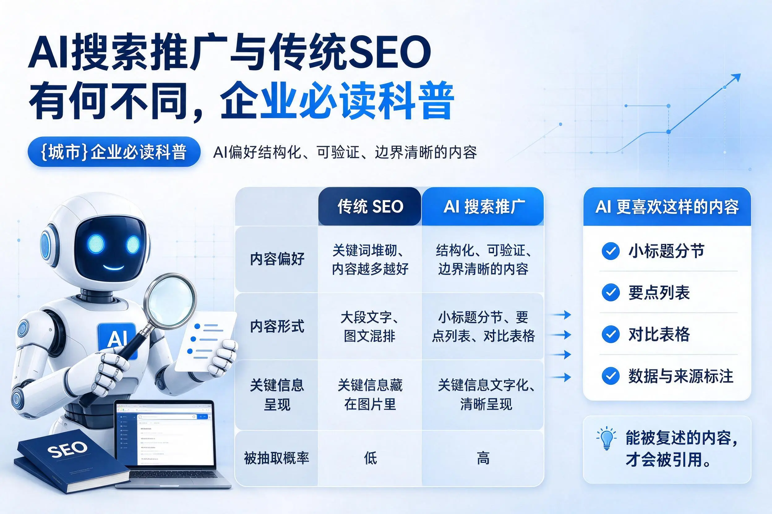 AI搜索推广与传统SEO有何不同，白杨企业必读科普